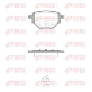 1905.00 Sada brzdových destiček, kotoučová brzda REMSA