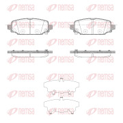 1909.04 Sada brzdových destiček, kotoučová brzda REMSA