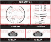 SPK 3719.01 Souprava brzd, bubnová brzda Super Precision Kit REMSA