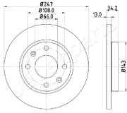 DI-0630 Brzdový kotouč JAPANPARTS