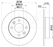 DI-0700 Brzdový kotouč JAPANPARTS