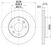 DI-0708 Brzdový kotouč JAPANPARTS