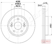 DI-0711C Brzdový kotouč JAPANPARTS