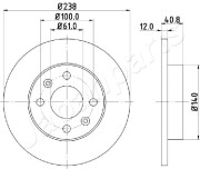 DI-0714 Brzdový kotouč JAPANPARTS