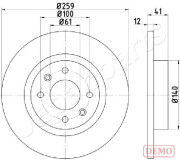 DI-0719C Brzdový kotouč JAPANPARTS