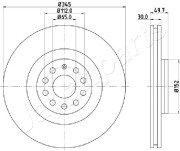 DI-0908 Brzdový kotouč JAPANPARTS