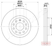 DI-0909C Brzdový kotouč JAPANPARTS