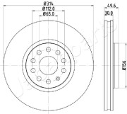 DI-0933 Brzdový kotouč JAPANPARTS