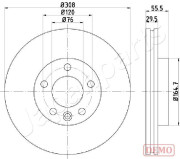 DI-0953C Brzdový kotouč JAPANPARTS