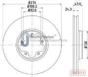 DI0356JM Brzdový kotouč GOLD JAPANPARTS