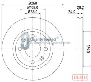 DI0632JM Brzdový kotouč GOLD JAPANPARTS