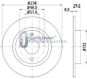 DI0639JM Brzdový kotouč GOLD JAPANPARTS