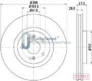 DI0703JM Brzdový kotouč GOLD JAPANPARTS