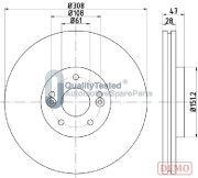 DI0713JM Brzdový kotouč GOLD JAPANPARTS