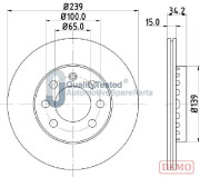 DI0904JM Brzdový kotouč GOLD JAPANPARTS