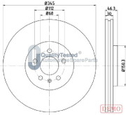 DI0912JM Brzdový kotouč GOLD JAPANPARTS