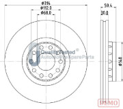 DI0924JM Brzdový kotouč GOLD JAPANPARTS