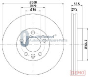 DI0953JM Brzdový kotouč GOLD JAPANPARTS