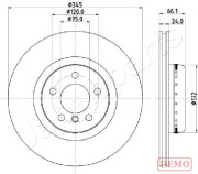 DP-0104C Brzdový kotouč JAPANPARTS