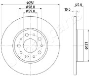 DP-0211 Brzdový kotouč JAPANPARTS