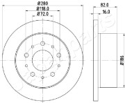 DP-0216 Brzdový kotouč JAPANPARTS