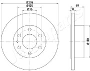 DP-0225 Brzdový kotouč JAPANPARTS