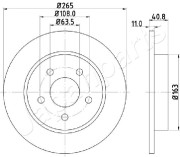 DP-0300 Brzdový kotouč JAPANPARTS