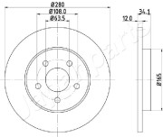 DP-0309 Brzdový kotouč JAPANPARTS