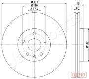 DP-0323C Brzdový kotouč JAPANPARTS