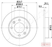 DP-0602C Brzdový kotouč JAPANPARTS