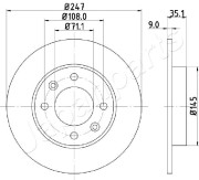 DP-0602 Brzdový kotouč JAPANPARTS