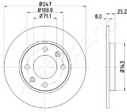 DP-0615 Brzdový kotouč JAPANPARTS