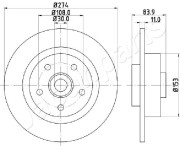 DP-0704 Brzdový kotouč JAPANPARTS