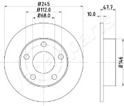 DP-0905 Brzdový kotouč JAPANPARTS