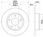 DP-0914 Brzdový kotouč JAPANPARTS