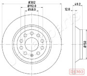 DP-0915C Brzdový kotouč JAPANPARTS