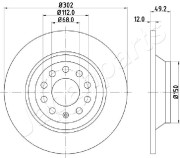 DP-0915 Brzdový kotouč JAPANPARTS