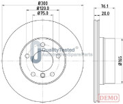 DP0136JM Brzdový kotouč GOLD JAPANPARTS