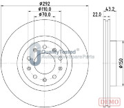 DP0205JM Brzdový kotouč GOLD JAPANPARTS