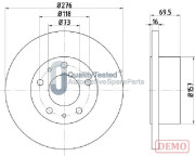 DP0223JM Brzdový kotouč GOLD JAPANPARTS