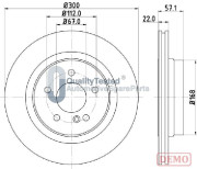 DP0510JM JAPANPARTS brzdový kotúč DP0510JM JAPANPARTS