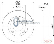 DP0614JM Brzdový kotouč GOLD JAPANPARTS