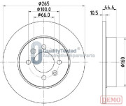 DP0708JM Brzdový kotouč GOLD JAPANPARTS