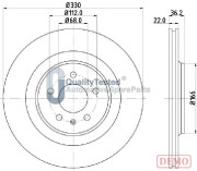 DP0910JM JAPANPARTS brzdový kotúč DP0910JM JAPANPARTS