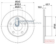 DP0912JM Brzdový kotouč GOLD JAPANPARTS