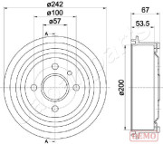 TA-0402C Brzdový buben JAPANPARTS