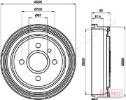 TA-0403C Brzdový buben JAPANPARTS