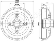 TA-0407 Brzdový buben JAPANPARTS