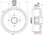 TA-0409C Brzdový buben JAPANPARTS