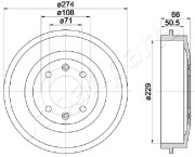 TA-0600 Brzdový buben JAPANPARTS